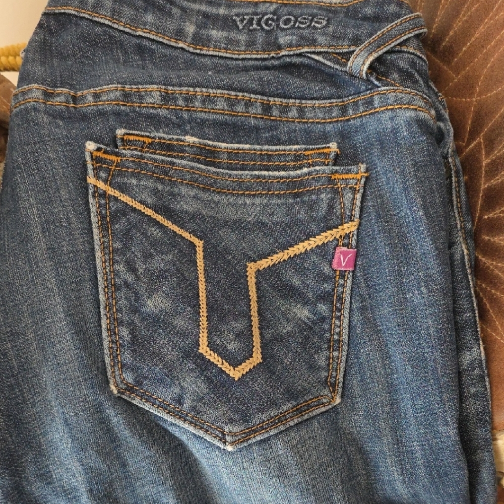 Vigoss Women's Denim Jeans with Contrast Stitching